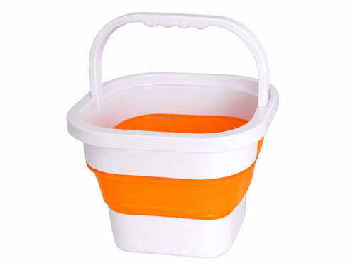 Verk 27715 Skládací silikonový kbelík 10 l, oranžový - Bucket - Main image