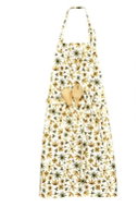 Forbyt Kuchyňská zástěra žluté a olivové květy 25230, 70 × 90 cm - Apron