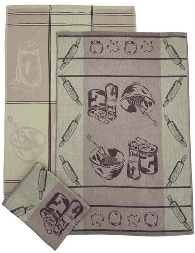 SVITAP sleepwell Extra Absorbent Kitchen Towels 50 × 70cm, 3pcs, Bread - Kitchen Towel - Main image