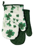 Euromat Chňapka kuchyňská s magnetem a poutkem - Čtyřlístky - Oven Mitt