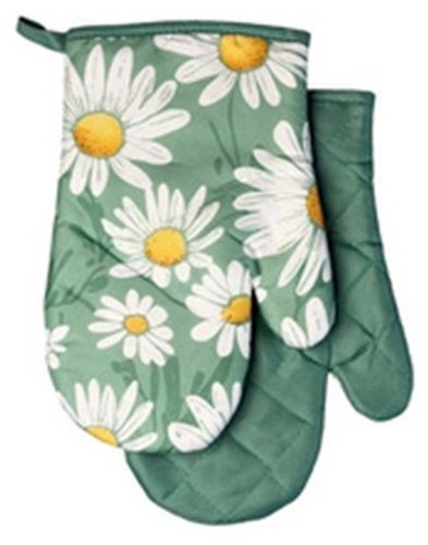 Euromat Kitchen Potholder/Oven Glove with Magnet and Loop - Mint Daisy - Oven Mitt - Main image