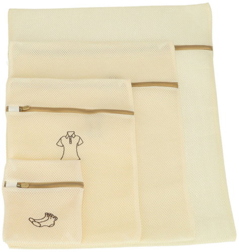 KIK KX3385 Mesh Laundry Bags with Zip, 6 pcs - Laundry Bags - Main image