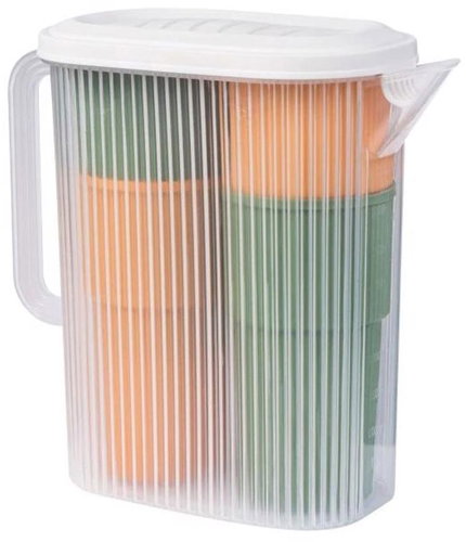 Intermarket Jug Set 3L + 4 Cups, plastic, green/orange - Pitcher - Main image