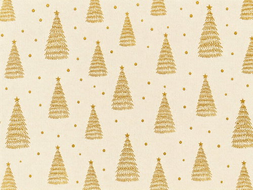 GOBA 8701306A Jute Runner, Gold Print, Trees, 28cm × 3m - Runner - Main image