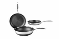 David v kuchyni Sada 3 hybridních třívrstvých pánví 24 cm, 28 cm, wok 30 cm - Cookware Set