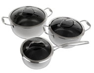 David v kuchyni Sada 3 třívrstvých hrnců s pokličkami - Cookware Set