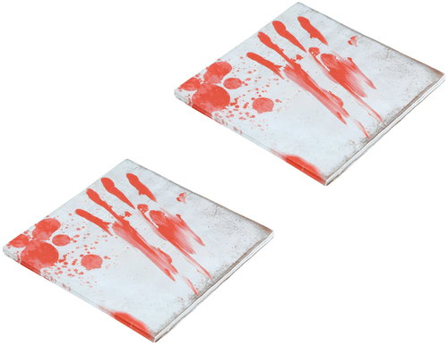 Mazurek Ubrousky - Krvavé otisky - krev - Halloween 33 × 33 cm, 40 ks Main image Mazurek Ubrousky - Krvavé otisky - krev - Halloween 33 × 33 cm, 40 ks - Paper Napkins - Main image