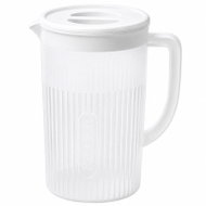 Verk 07441_B 3L plastic jug with lid and filter, white - Pitcher