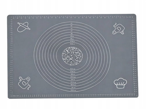Verk 07470_GY Silicone rolling mat XL 70 × 50cm, grey - Pastry Board - Main image