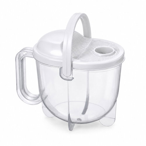 Verk 07271 Rice, fruit and vegetable rinsing bowl with strainer 1L, white - Sieve - Main image