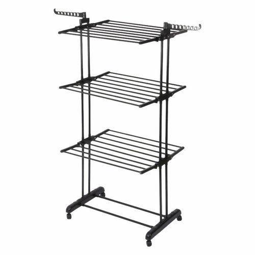 APT DA722A folding vertical clothes airer 172cm, black - Laundry Dryer - Main image