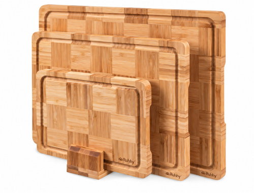 Ruhhy 27432 Sada bambusových prkének ve stojanu 3 ks - Cutting Board - Main image