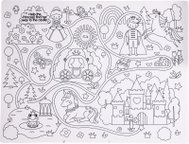 H&L Malovací silikonové prostírání Království 40 × 30 cm + 8 fixů, bílé - Placemat