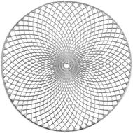 Prostírání Zeller Prostírání Mandala kulaté plastové stříbrné, průměr 38 cm - Prostírání