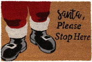 Home Styling Collection Vánoční rohožka z kokosového vlákna se Santou 59 × 39 cm - Rohožka