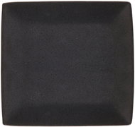 Clay Ceramic square dessert plate Caviar, 21,5 × 21,5 cm, black - Plate