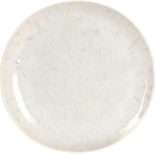 Clay Ceramic dessert plate Lumi, diameter 21 cm, light cream glaze - Plate - Main image