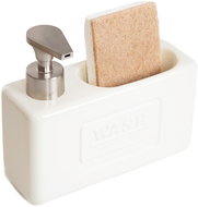 Homla Jasai Detergent dispenser with space for sponge, white - Soap Dispenser