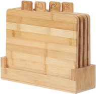 Homla Bambou Set of bamboo cutting boards with stand, 4 pcs - Cutting Board