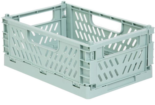 Homla Plastic folding organiser, green, 14 × 22 × 9 cm, Aiden - Storage Box - Main image