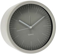 Home Styling Collection Table clock GIST, grey, minimalist dial, diameter 15 cm - Alarm Clock