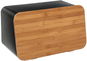 5five Simply Smart Kovový chlebník s bambusovou deskou, černý, 37 × 22,5 × 23,5 cm - Chlebník