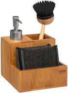 5Five Soap dispenser with brush and sponge, bamboo 250 ml - Soap Dispenser