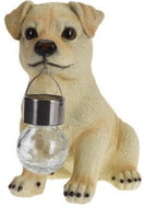 Homestyling Pes se solární lampou Labrador 24 cm - Decoration