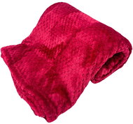 HOME ELEMENTS Microflannel blanket 150 × 200 cm, burgundy with texture - Blanket