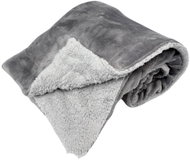 HOME ELEMENTS Microflannel blanket with lamb 150 × 200 cm, grey - Blanket