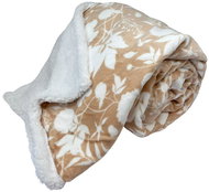 Home Elements Microflannel blanket with lamb, collection Beige roses - Blanket