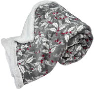 Home Elements Microflannel blanket with lamb, collection Grey holly - Blanket