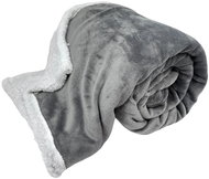 Home Elements Microflannel blanket with lamb, collection Grey holly, grey - Blanket