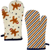HOME ELEMENTS Kitchen mitt with magnet, Gingerbread white - Oven Mitt