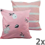 HOME ELEMENTS Double-sided pillowcase, pink, set of 2 - Pillowcase