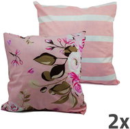 HOME ELEMENTS Double-sided pillowcase, pink, set of 2 - Pillowcase