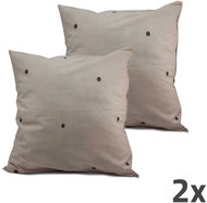 HOME ELEMENTS Povlak na polštář světle šedý, sada 2 ks - Povlak na polštář