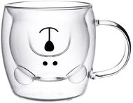 Altom Double wall glass mug 260 ml, Bear - Mug