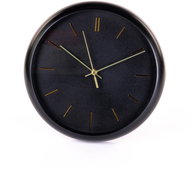 Home Styling Collection Modern wall clock, golden hands, diameter 31 cm, black - Wall Clock