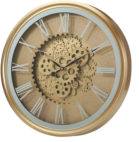 Home Styling Collection Gold wall clock with visible rotating mechanism Vertex, diameter 50 cm - Wall Clock - Main image