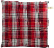 HOME ELEMENTS prošívaný 40 × 40 cm kostičkovaný, Červeno-šedý, set 4 ks - Chair Cushion