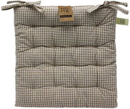 HOME ELEMENTS quilted 40 × 40 cm, Brown cube dyed yarn, set of 4 - Chair Cushion