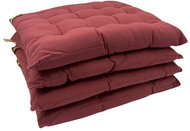 HOME ELEMENTS made of recycled cotton, 40 × 40 cm, set of 4, brick, washable - Chair Cushion