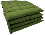 HOME ELEMENTS made of recycled cotton, 40 × 40 cm, set of 4, green, washable - Pillow Seat
