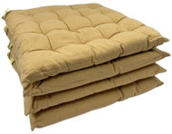 HOME ELEMENTS made of recycled cotton, 40 × 40 cm, set of 4, biscuit, washable - Pillow Seat