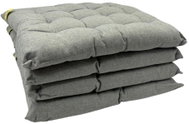 HOME ELEMENTS made of recycled cotton, 40 × 40 cm, set of 4, white melange, washable - Pillow Seat
