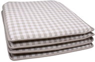 HOME ELEMENTS 40 × 40 cm, Grey checkered, set of 4 - Chair Cushion