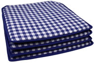 HOME ELEMENTS 40 × 40 cm, Blue plaid, set of 4 - Chair Cushion