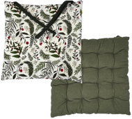HOME ELEMENTS Quilted seat cushion 40 × 40, Red mistletoe - Pillow Seat