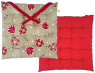 HOME ELEMENTS Quilted seat cushion 40 × 40, Christmas heart - Pillow Seat